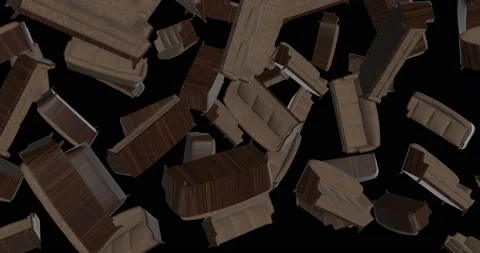Sofas falling slow motion Stock Footage 236862422