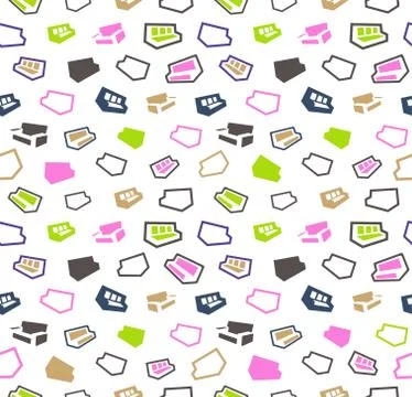 Sofas seamless pattern background Stock Illustration