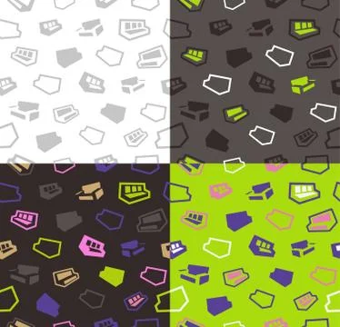Sofas seamless pattern background Stock Illustration