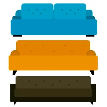 Sofas set Illustrazione stock