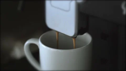 Сoffee machine makes coffee Stock Footage 163727958