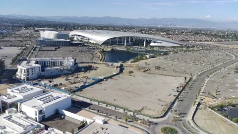 SoFi Stadium Fly Over 4 Stock Footage 203980004