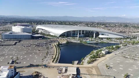 SoFi Stadium Fly Over 5 Stock Footage 203980018