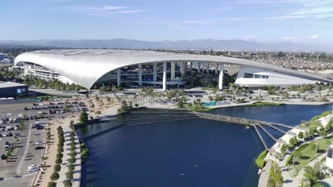 SoFi Stadium Fly Over 7 動画素材 203980201
