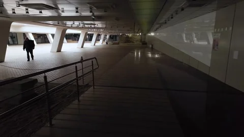 Sofia, Bulgaria - 01/21/2024: Walking through the underpass near The Stock Footage 262632574