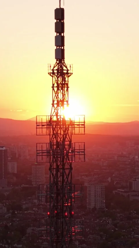 Sofia, Bulgaria-05 05 2025:Cinematic Aerial View of Sofia Bulgaria at Sunset TV Stock Footage 336246704