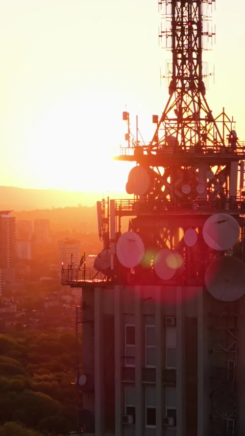 Sofia, Bulgaria-05 05 2025:Cinematic Drone View of Sofia Bulgaria at Sunset TV Stock Footage 336246836
