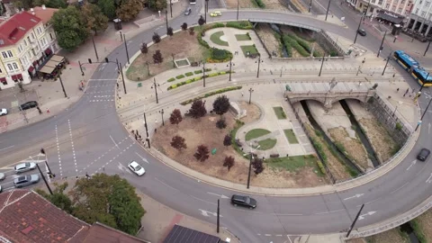 Sofia, Bulgaria - 09/25/2024: Sofia, Bulgaria. Aerial View of Downtown Stock Footage 286087830