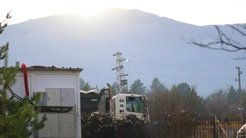 Sofia, Bulgaria - 09.30.2026, DAF dump truck parked near construction site with Video stock 346745375
