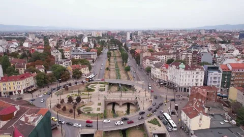 Sofia, Bulgaria - 10/01/2024: Sofia, Bulgaria. Aerial View of Lions Stock Footage 286800320