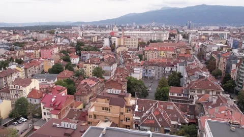 Sofia, Bulgaria - 10/06/2024: Downtown Sofia, Bulgaria. Aerial View of Vídeos de archivo 287424671