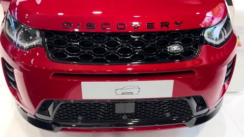 Sofia, Bulgaria - 10/25/2024: Front view of a red Land Rover Discovery Stock Footage 292089720