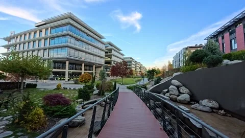 Sofia, Bulgaria - 10.31.2025. Scenic view of the Garitage Park area with modern Stock Footage 321310487