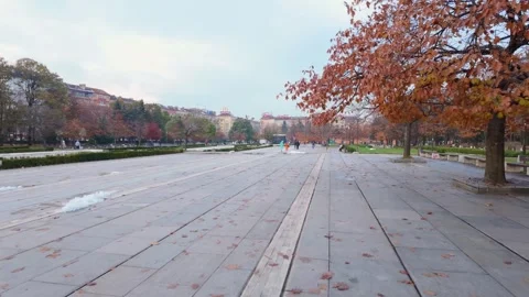 Sofia, Bulgaria - 12/12/2023: Hyperlapse of a walk across the fully Stock Footage 262723105