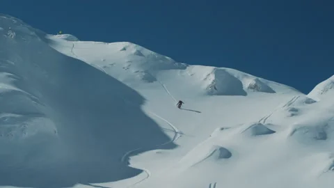 Sofia, Bulgaria 23 February 2017: Freestyle snowboarder charges down the mountai Stock Footage 141908294