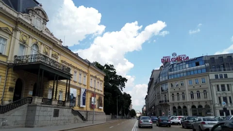 Sofia, Bulgaria - 23 May, 2019: Driving pov at streets off Sofia, Bulgaria on Video stock 162785064