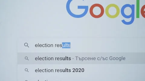 Sofia, Bulgaria - 24 03 2021: Google search - Election results Stock Footage 151088683