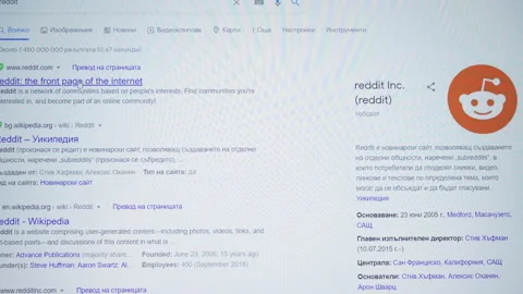 Sofia, Bulgaria - 24 03 2021: Google search - reddit. Scrolling through reddit Stock Footage 151457956
