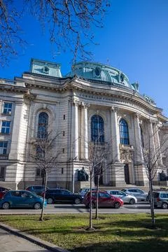 Sofia, Bulgaria - 26 Dec 2023- Exterior View of Sofia University, Bulgaria Stock Photos