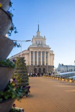 Sofia, Bulgaria - 26 Dec 2023 - Bulgaria's National Assembly Building in Sofia Stock Photos