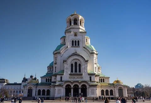 Sofia, Bulgaria - 26 Dec 2023- Alexander Nevsky Cathedral in Sofia, Bulgaria Stock Photos
