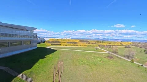 Sofia, Bulgaria - 4.05.2026. Panorama of Sofia Airport with runway and planes 스톡 동영상 332376555