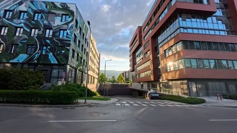 Sofia, Bulgaria - 8.16.2025. Modern office buildings in the Mladost Business Stock Footage 320723717