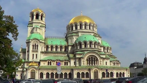 Sofia, Bulgaria, Alexander Nevsky cathedral Stock Footage 85742723
