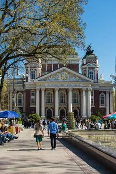 Sofia, Bulgaria - Apr 2nd, 2017 - Ivan Vazov National Theatre Foto stock