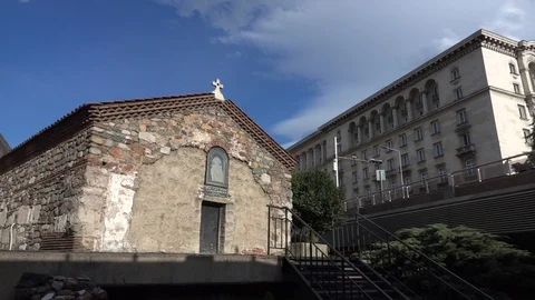 Sofia / Bulgaria - April 30, 2019 - Ancient Orthodox church of St. Petka in city Stock-Footage 108114704