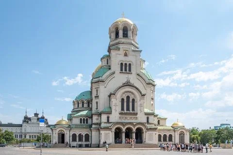 Sofia, Bulgaria, August 19, 2023: Alexander Nevsky Cathedral Stock Photos