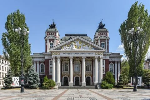 Sofia, Bulgaria, August 21, 2023: National Theatre Ivan Vazov Stock Photos
