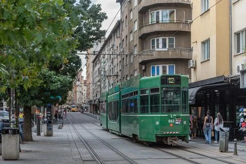 Sofia, Bulgaria, August 22, 2023: Tram Stock Photos