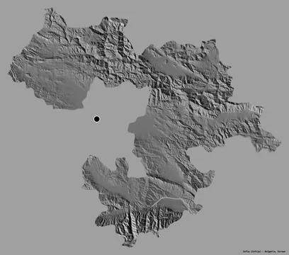 Sofia, Bulgaria. Bilevel elevation map Illustrazione stock