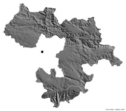 Sofia, Bulgaria. Bilevel elevation map Illustrazione stock
