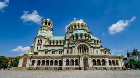 Sofia, Bulgaria. Circa  September 2018. Time lapse of tourists visiting 스톡 동영상 103202748
