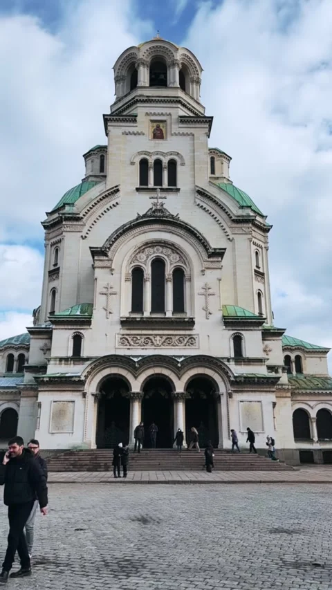 Sofia, Bulgaria - Dec 11, 2024: Hyperlapse tourist pov perspective entering A Video stock 312410931