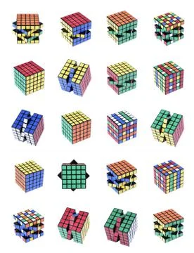 Sofia, Bulgaria, December, 20  , 2017 -  Version cube isolated on white backg Stock Photos