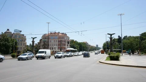 Sofia, Bulgaria, the Eagles' Bridge Stock Footage 112349101
