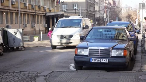 Sofia, Bulgaria - February 2, 2025 - candid street scene in Sofia Stock Footage 304694341