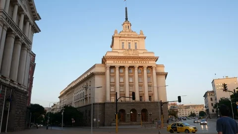Sofia, Bulgaria, Former Party House building Stock Footage 112354780