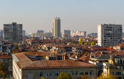 Sofia Bulgaria High Angle View Stock Photos