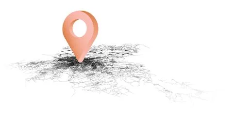 Sofia Bulgaria isometric street map with pin Illustrazione stock
