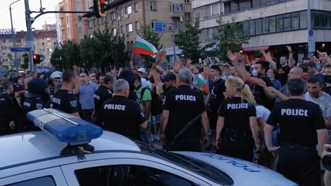 Sofia, Bulgaria, July 10, 2020, Protests against the Government Stock Footage 135129439