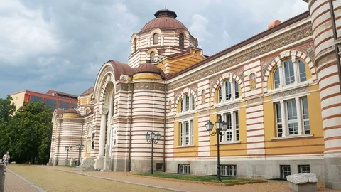 Sofia, Bulgaria, the left side of the Central Market Vídeo Stock 112358337
