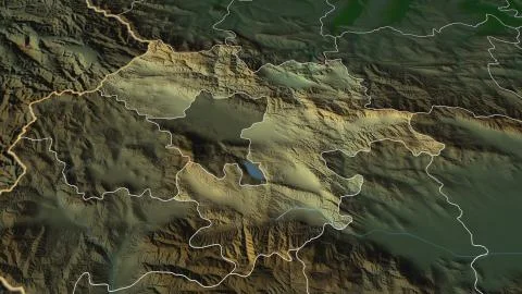 Sofia, Bulgaria. Main physical landscape features Illustrazione stock