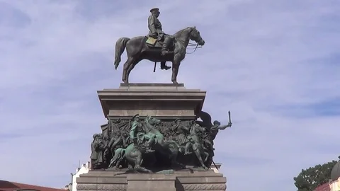 SOFIA, BULGARIA monument to the King-liberator to Russian king Alexander II, Stock Footage 83651087