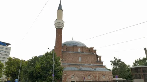 SOFIA, BULGARIA: The mosque Banya Bashi is situated in the center of Sofia Stock Footage 91084339