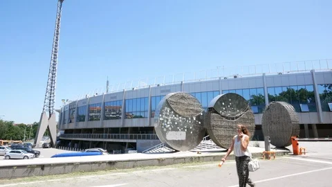 Sofia, Bulgaria, the National stadium Stock Footage 112351147