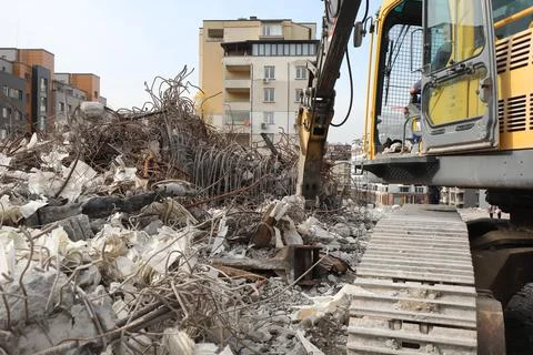 Sofia, Bulgaria - November 8, 2021: Demolition Building in Sofia, Bulgaria Stock Photos